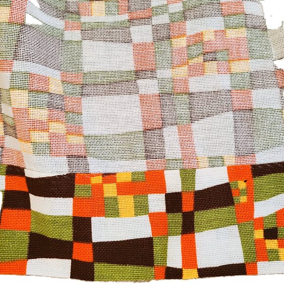 MCM Funky 70's Heavy Cotton Curtains - Pair Two - Picture 7 of 8